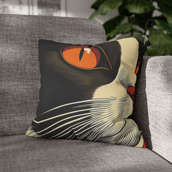 A Close Up of an Elegant Bl — 40×40 Cushion Cover — Sofa & Armchair Living Room Lifestyle View