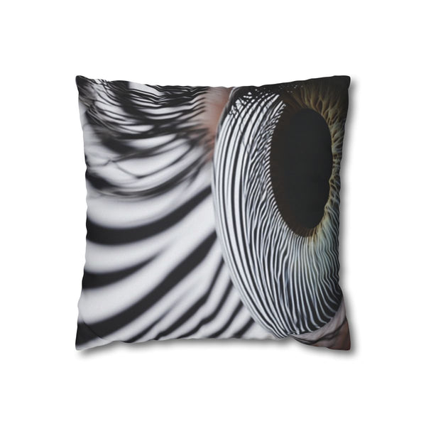 A Close Up View of a Human Eye Reacting to an Optical — 40×40 Cushion Cover — Front 40×40 cm Square Cushion View