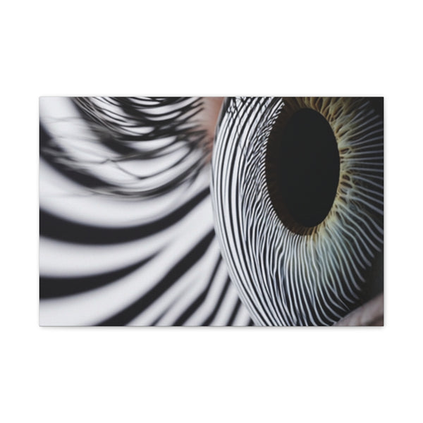 A Close Up View of a Human Eye Reacting to an Optical — 24×16 Canvas Wall Art — Front Gallery-Wrapped Canvas View