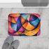 Vibrant Abstract Expression of Joy (Edition II) — 61×43 Memory Foam Bath Mat — Modern Bathroom Floor Lifestyle View