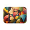 Vibrant Abstract Expression of Joy (Edition VII) — 61×43 Memory Foam Bath Mat — Top-Down Velvet Microfibre Artwork View