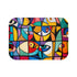 Vibrant Abstract Expression of Joy (Edition X) — 61×43 Memory Foam Bath Mat — Top-Down Velvet Microfibre Artwork View