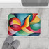 Vibrant Abstract Expression of Joy (Edition XIII) — 61×43 Memory Foam Bath Mat — Modern Bathroom Floor Lifestyle View