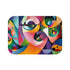 Vibrant Abstract Expression of Joy (Edition XIV) — 61×43 Memory Foam Bath Mat — Top-Down Velvet Microfibre Artwork View