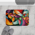 Vibrant Abstract Expression of Joy (Edition XV) — 61×43 Memory Foam Bath Mat — Modern Bathroom Floor Lifestyle View