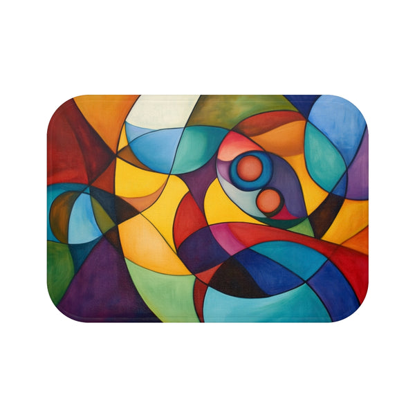 A Colorful Abstract Representation of Positive Emot (Edition XVIII) — Memory Foam Bath Mat — Top-Down Memory Foam Bath Mat View