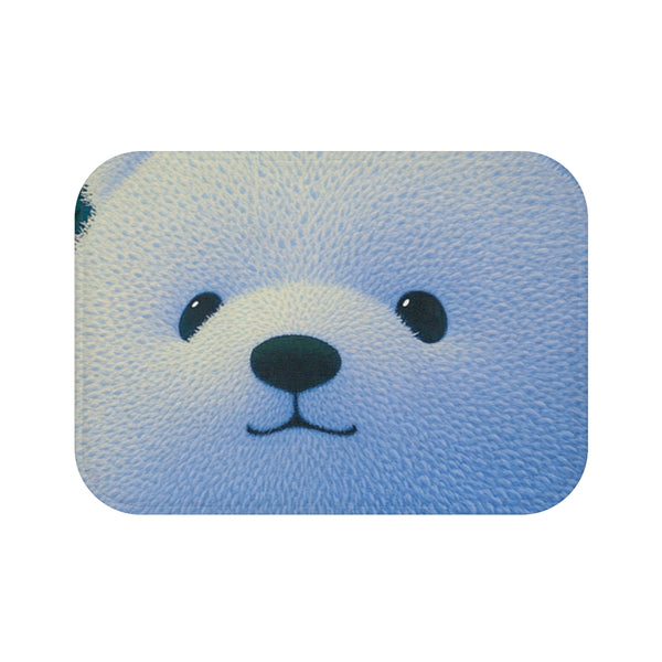 A Cute and Soft Panda Is Sitting in the Forest T — 61×43 Memory Foam Bath Mat — Top-Down Velvet Microfibre Artwork View