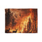 Dramatic Wildfire & Forest Wildlife (Edition II) — 50×60 Plush Throw Blanket — Full Spread Plush Fleece Artwork View