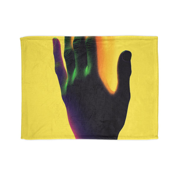 A Hands Movie Poster the 70s Bizzarre Horror Bitma — 50×60 Plush Throw Blanket — Full Spread Plush Fleece Artwork View