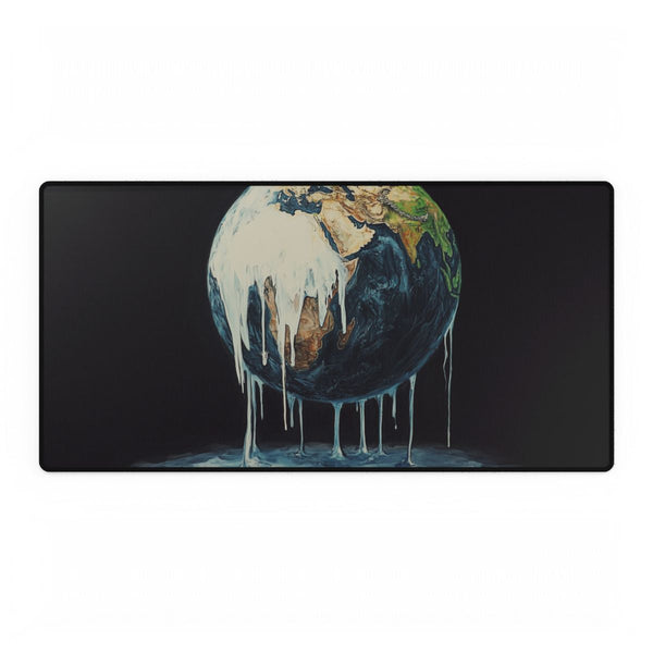 A Planet Earth Crying Tears of Pollution (Edition III) — XXL Gaming Desk Mat — Full Top-Down Artwork View