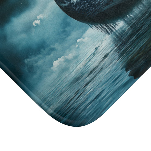 Surreal Weeping Earth Ecological Art (Edition IV) — 61×43 Memory Foam Bath Mat — Cushioned Memory Foam & Microfibre Close-Up