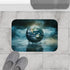 Surreal Weeping Earth Ecological Art (Edition IV) — 61×43 Memory Foam Bath Mat — Modern Bathroom Floor Lifestyle View