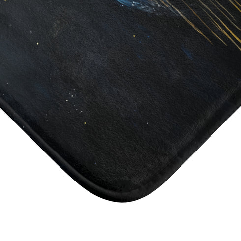 Surreal Weeping Earth Ecological Art (Edition IX) — 61×43 Memory Foam Bath Mat — Cushioned Memory Foam & Microfibre Close-Up