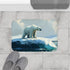 Arctic Polar Bear on Glacial Ice Floe (Edition II) — 61×43 Memory Foam Bath Mat — Modern Bathroom Floor Lifestyle View