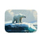 Arctic Polar Bear on Glacial Ice Floe (Edition II) — 61×43 Memory Foam Bath Mat — Top-Down Velvet Microfibre Artwork View