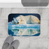 Arctic Polar Bear on Glacial Ice Floe (Edition IV) — 61×43 Memory Foam Bath Mat — Modern Bathroom Floor Lifestyle View