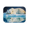 Arctic Polar Bear on Glacial Ice Floe (Edition IV) — 61×43 Memory Foam Bath Mat — Top-Down Velvet Microfibre Artwork View