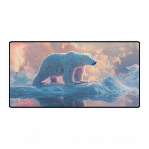A Polar Bear Stranded on a Melting Ice Floe (Edition IX) — XXL Gaming Desk Mat — Full Top-Down Artwork View