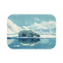 Arctic Polar Bear on Glacial Ice Floe (Edition V) — 61×43 Memory Foam Bath Mat — Top-Down Velvet Microfibre Artwork View