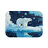 Arctic Polar Bear on Glacial Ice Floe (Edition VI) — 61×43 Memory Foam Bath Mat — Top-Down Velvet Microfibre Artwork View