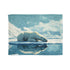 Arctic Polar Bear on Glacial Ice Floe (Edition VI) — 50×60 Plush Throw Blanket — Full Spread Plush Fleece Artwork View
