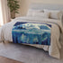 Arctic Polar Bear on Glacial Ice Floe (Edition VIII) — 50×60 Plush Throw Blanket — Draped Over Sofa & Bed Lifestyle View