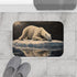 Arctic Polar Bear on Glacial Ice Floe (Edition X) — 61×43 Memory Foam Bath Mat — Modern Bathroom Floor Lifestyle View