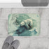 Arctic Polar Bear on Glacial Ice Floe (Edition XI) — 61×43 Memory Foam Bath Mat — Modern Bathroom Floor Lifestyle View