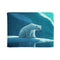 Arctic Polar Bear on Glacial Ice Floe — 50×60 Plush Throw Blanket — Full Spread Plush Fleece Artwork View