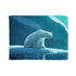 Arctic Polar Bear on Glacial Ice Floe — 50×60 Plush Throw Blanket — Full Spread Plush Fleece Artwork View