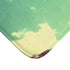 Retro Robot in Vintage Sci-Fi World — 61×43 Memory Foam Bath Mat — Cushioned Memory Foam & Microfibre Close-Up