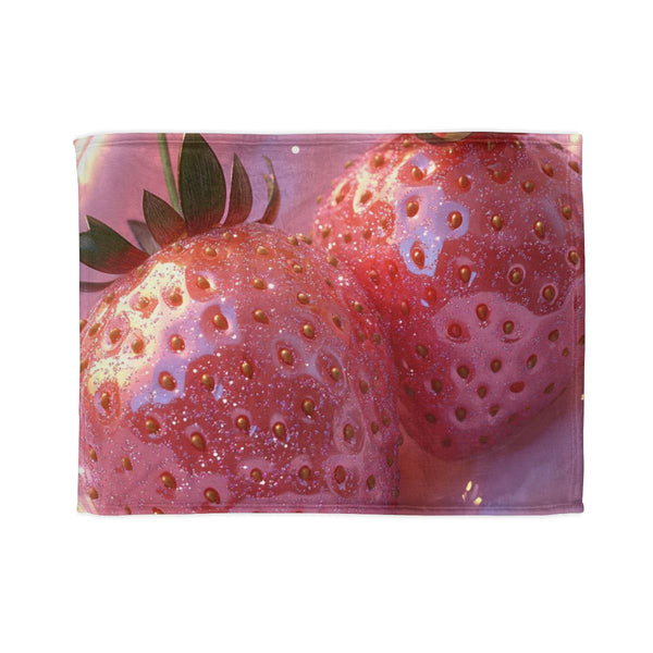 A Retro Vintage Art Print Featuring 2 Glittering — 50×60 Plush Throw Blanket — Full Spread Plush Fleece Artwork View