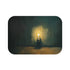 Glowing Edison Lightbulb in Dark Room (Edition V) — 61×43 Memory Foam Bath Mat — Top-Down Velvet Microfibre Artwork View