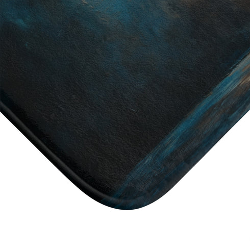 Glowing Edison Lightbulb in Dark Room — 61×43 Memory Foam Bath Mat — Cushioned Memory Foam & Microfibre Close-Up