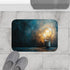 Glowing Edison Lightbulb in Dark Room (Edition VIII) — 61×43 Memory Foam Bath Mat — Modern Bathroom Floor Lifestyle View