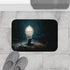 Glowing Edison Lightbulb in Dark Room — 61×43 Memory Foam Bath Mat — Modern Bathroom Floor Lifestyle View