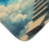 Surreal Staircase Ascending to Clouds — 61×43 Memory Foam Bath Mat — Cushioned Memory Foam & Microfibre Close-Up