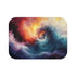 Dynamic Swirling Prismatic Color Vortex (Edition IV) — 61×43 Memory Foam Bath Mat — Top-Down Velvet Microfibre Artwork View