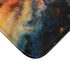 Dynamic Swirling Prismatic Color Vortex — 61×43 Memory Foam Bath Mat — Cushioned Memory Foam & Microfibre Close-Up