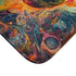 Dynamic Swirling Prismatic Color Vortex — 61×43 Memory Foam Bath Mat — Cushioned Memory Foam & Microfibre Close-Up