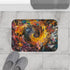 Dynamic Swirling Prismatic Color Vortex — 61×43 Memory Foam Bath Mat — Modern Bathroom Floor Lifestyle View