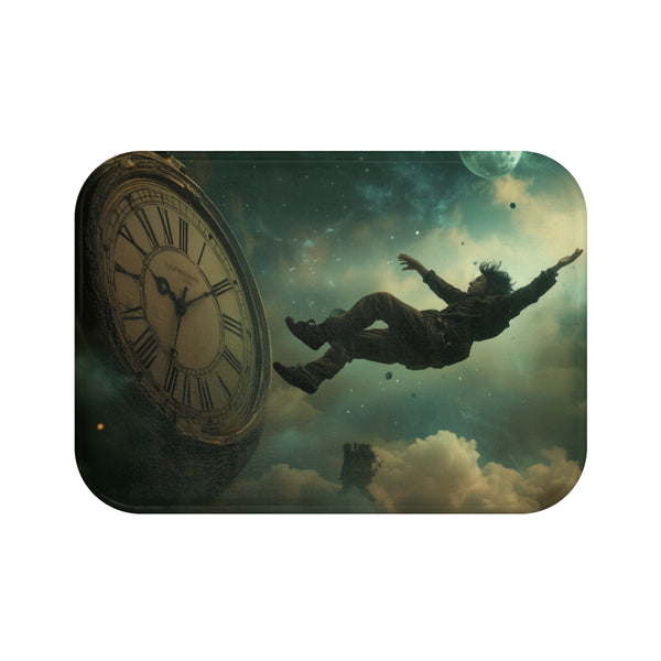 A Traveler Floating Above Time (Edition IV) — Memory Foam Bath Mat — Top-Down Memory Foam Bath Mat View