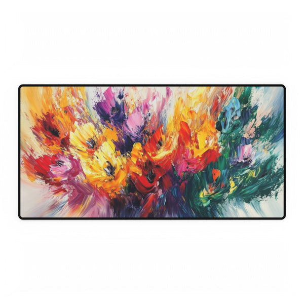 A Vibrant Abstract Painting Bursting with Color and (Edition VI) — XXL Gaming Desk Mat — Full Top-Down Artwork View