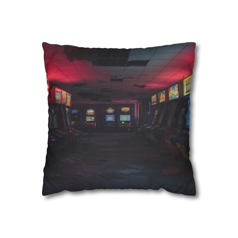 Abandoned Arcade Glowing in the Dark — Double-Sided Cushion Cover — Front Double-Sided Cushion View