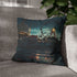 Abandoned Carnival at Night — 40×40 Cushion Cover — Sofa & Living Room Lifestyle View