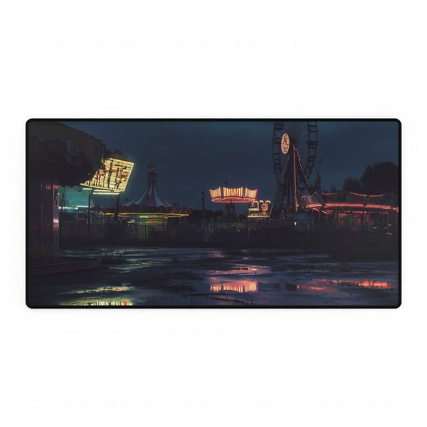 Abandoned Carnival at Night (Edition II) — XXL Gaming Desk Mat — Full Top-Down Artwork View