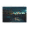 Abandoned Carnival at Night Stretched Canvas Wall Art
