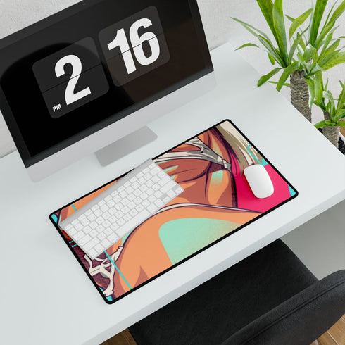 Abella Danger — XXL Gaming Desk Mat — Gaming & Workspace Desk Setup View