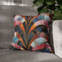 Abstract Art Deco Patterns — Faux Suede Cushion Cover — Sofa & Living Room Lifestyle View