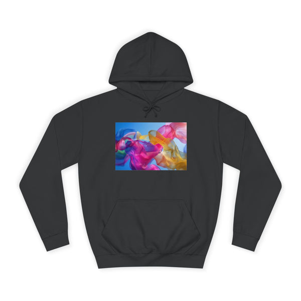 Abstract Fluid Shapes in Vivid Colors — Heavyweight Graphic Hoodie — Front Heavyweight Fleece Hoodie View